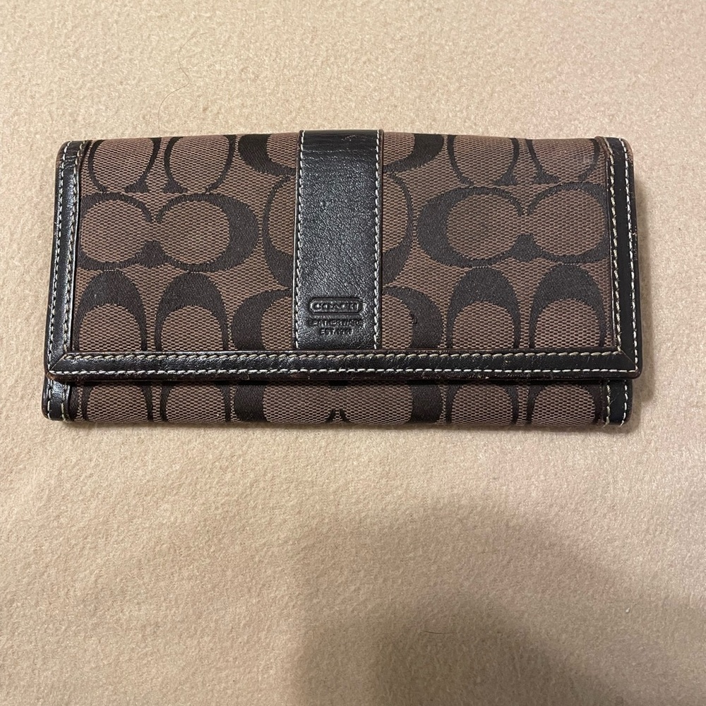 Coach Wallet, canvas & leather,